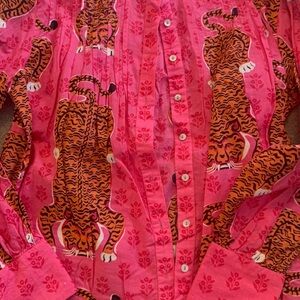 Printfresh Siberian Tigers Button-Up Blouse